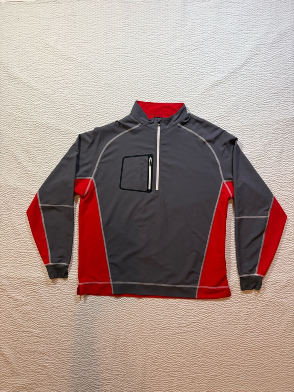 FootJoy Quarter Zip Mens Extra Large Golf Jacket Red Lightweight Performance
